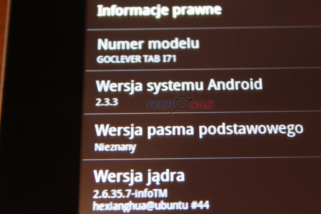 Android 2.3.3 na GoClever TAB I71